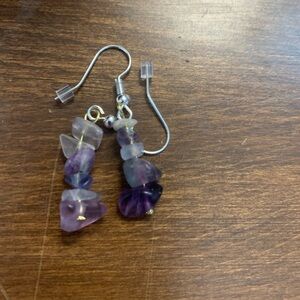 Purple fluorite earrings